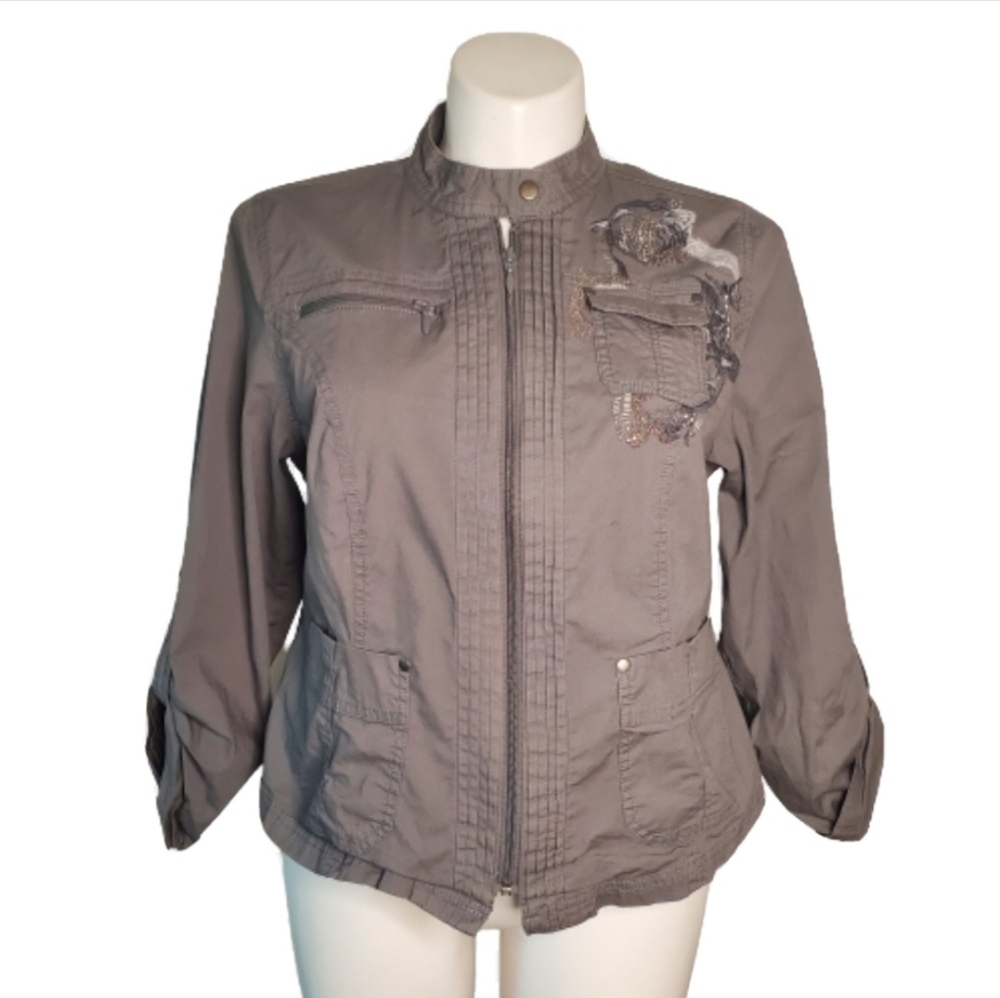 Lane Bryant Utility Jacket in Gray